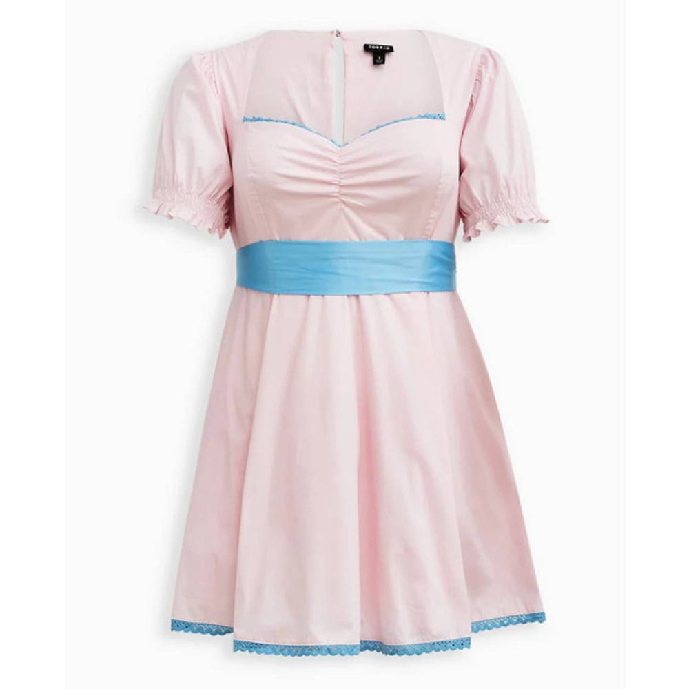 New Torrid 1 (1X 14/16) Classic Doll Pink Pin Up Dolly Rockabilly Cosplay Dress - Picture 3 of 3